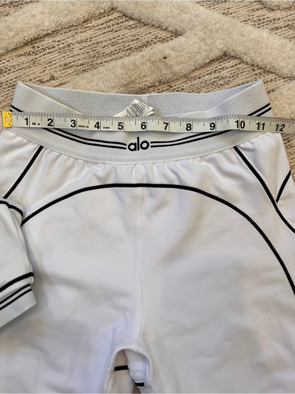 Set!(2)ALO Airbrush HighWaist Heart Throb Legging XS & Bra S White Black - Picture 9 of 16